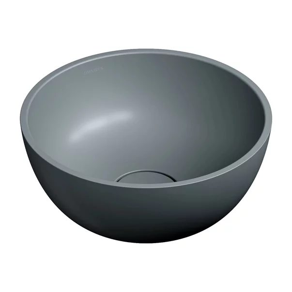 Lavoare - Lavoar pe blat Omnires Shell M+ finisaj gri cenusa mat 35 cm
