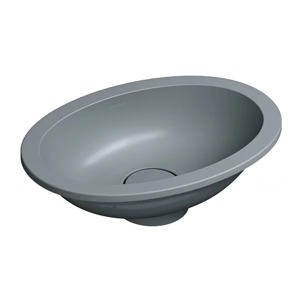 Obiecte Sanitare - Lavoar sub blat Omnires Shell M+ finisaj gri cenusa mat 45 cm