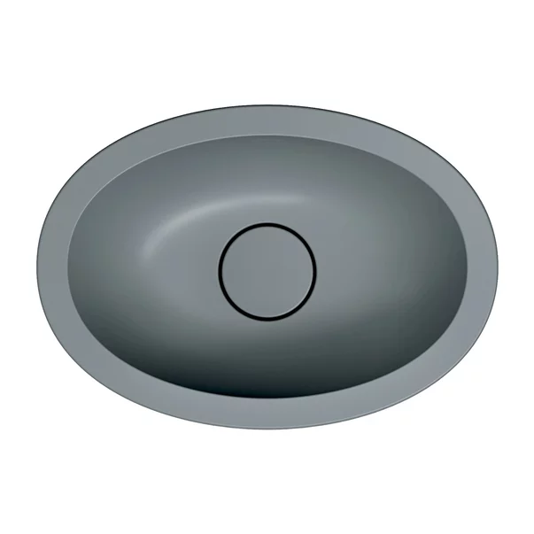 Lavoar sub blat Omnires Shell M+ finisaj gri cenusa mat 45 cm [6]