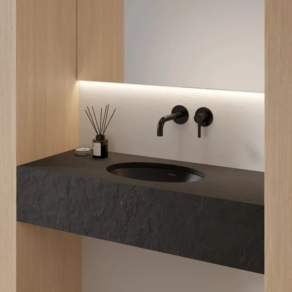 Lavoar sub blat Omnires Shell M+ finisaj negru lava mat 45 cm [1]