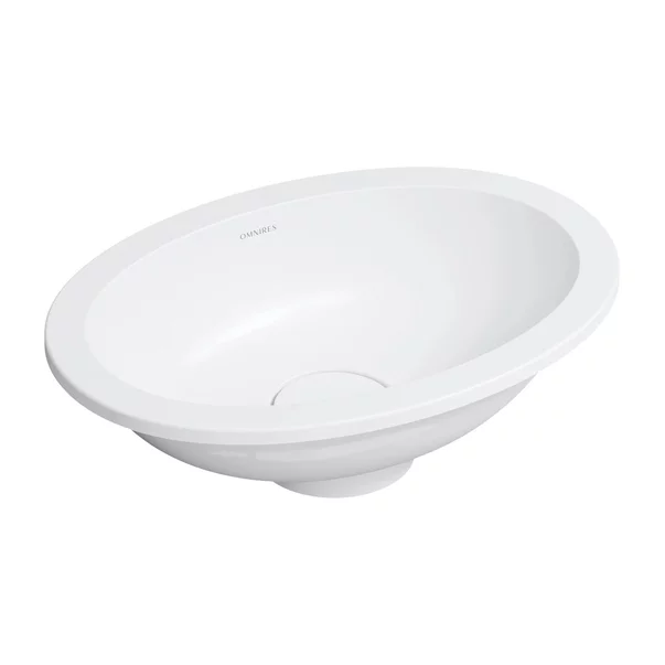 Obiecte Sanitare - Lavoar sub blat Omnires Shell M+ finisaj alb mat 45 cm