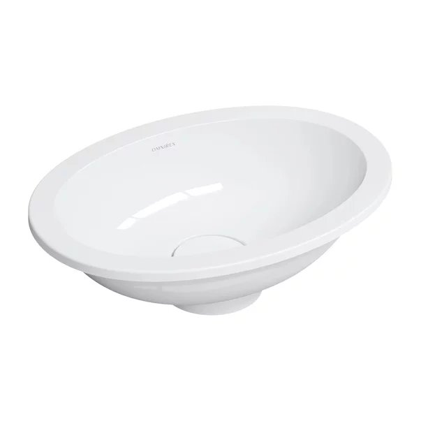 Obiecte Sanitare - Lavoar sub blat Omnires Shell M+ finisaj alb lucios 45 cm