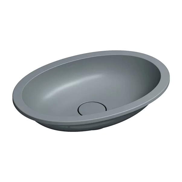 Lavoar sub blat Omnires Shell M+ finisaj gri cenusa mat 55 cm [1]
