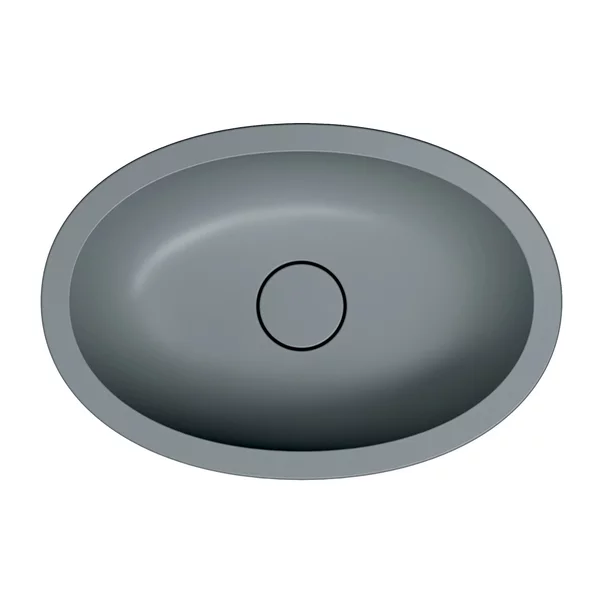Lavoar sub blat Omnires Shell M+ finisaj gri cenusa mat 55 cm [3]