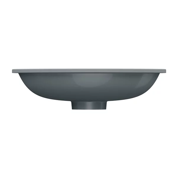 Lavoar sub blat Omnires Shell M+ finisaj gri cenusa mat 55 cm [6]