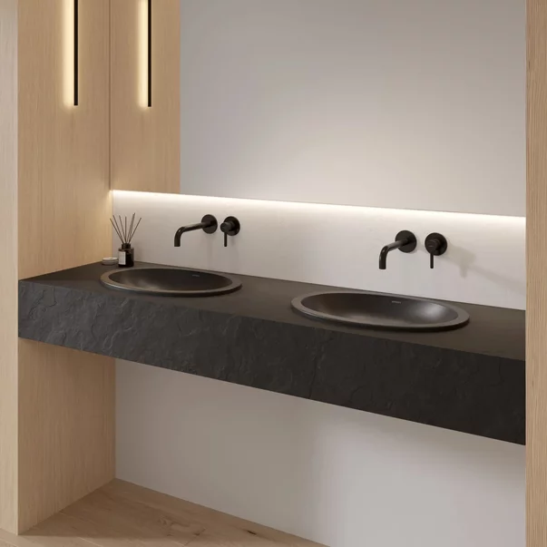 Lavoar sub blat Omnires Shell M+ finisaj negru lava mat 55 cm [1]