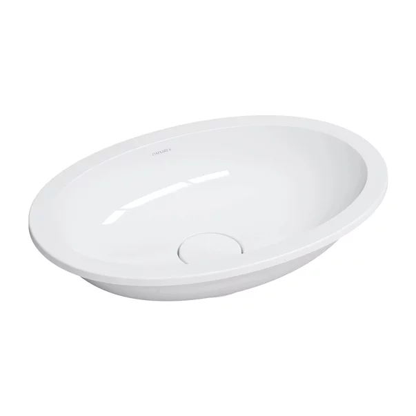 Lavoar sub blat Omnires Shell M+ finisaj alb lucios 55 cm [1]