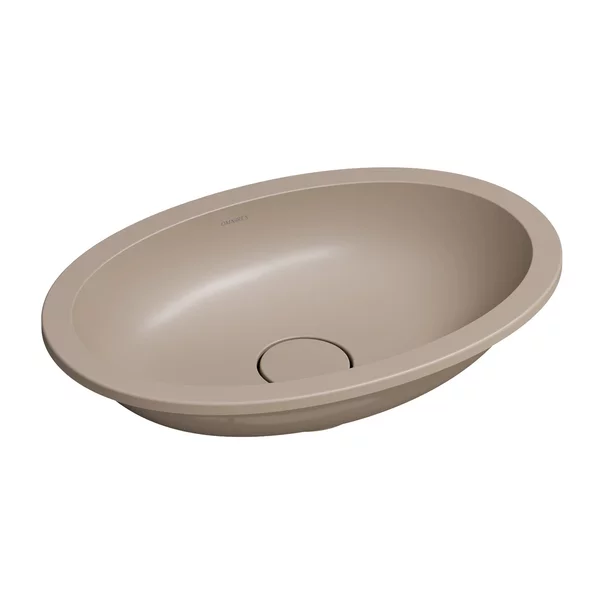 Obiecte Sanitare - Lavoar sub blat Omnires Shell M+ finisaj dune bej mat 55 cm