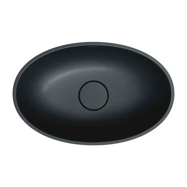 Lavoar pe blat Omnires Shell M+ finisaj negru lava mat 50 cm [2]