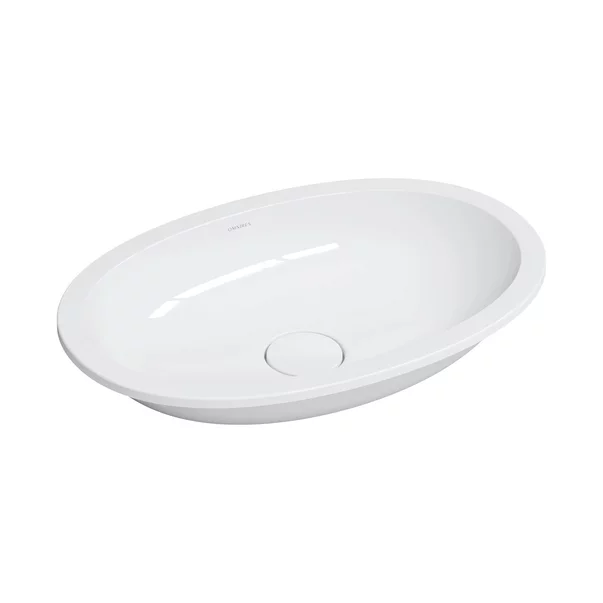 Obiecte Sanitare - Lavoar sub blat Omnires Shell M+ compozit alb lucios 54x34 cm