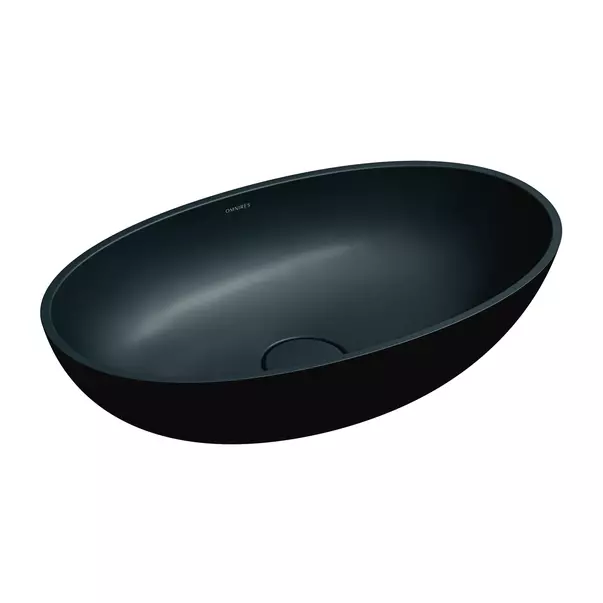 Lavoare pe blat - Lavoar pe blat Omnires Shell M+ negru 60 x 35 cm