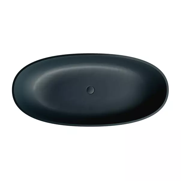 Cada freestanding Omnires Shell M+ negru mat 160x75 cm [2]