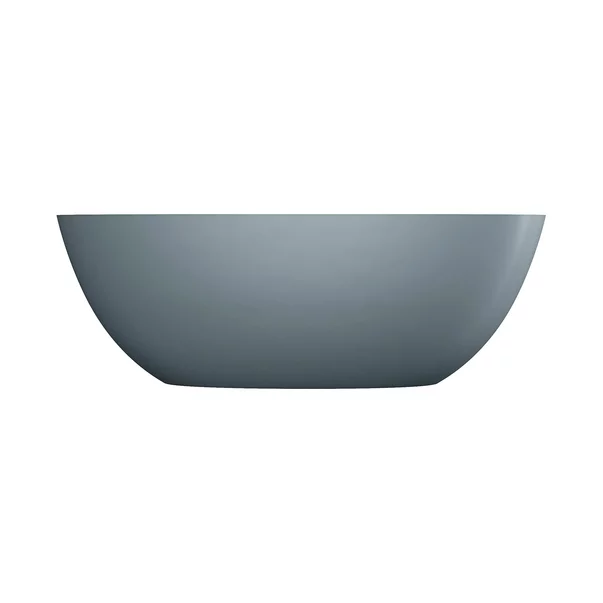 Cada freestanding Omnires Shell M+ compozit gri mat cenusa 160x75 cm cu preaplin [2]