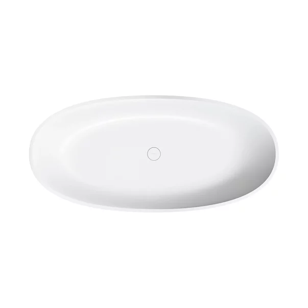 Cada freestanding Omnires Shell M+ compozit alb mat 160x75 cm cu preaplin [1]