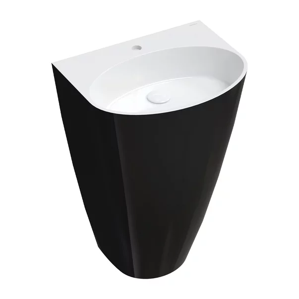 Lavoar freestanding Omnires Siena M+ negru - alb  55 cm [1]