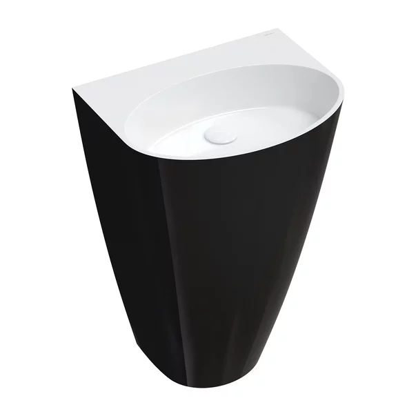 Lavoar freestanding Omnires Siena M+ negru - alb 55 cm [1]