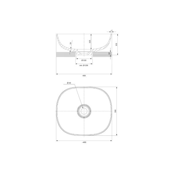 Lavoar pe blat Omnires Silk M+ alb [4]