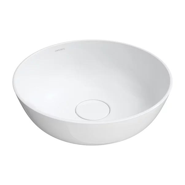 Obiecte Sanitare - Lavoar pe blat Omnires Silk M+ alb mat