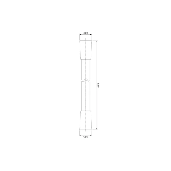 Furtun de dus Omnires Silver 175 cm argintiu [2]