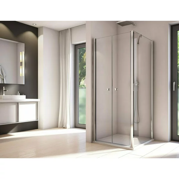 Perete lateral fix SanSwiss Solino SOLT2 80 cm sticla 6 mm crom [2]