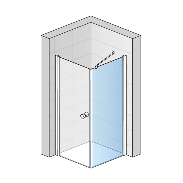 Perete lateral fix SanSwiss Solino SOLT2 80 cm sticla 6 mm crom [3]