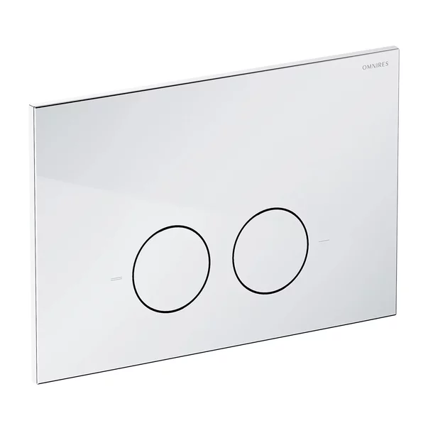 Set rezervor WC cu cadru Omnires StrongFrame si clapeta Minimal crom lucios [1]