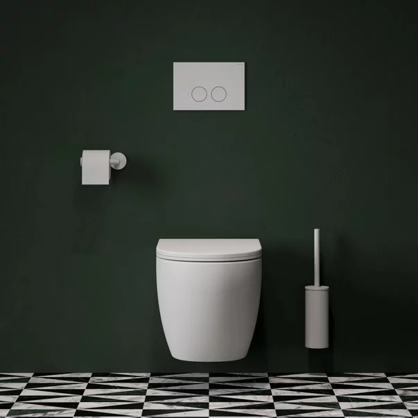 Set rezervor WC cu cadru Omnires StrongFrame si clapeta Minimal alb mat [1]