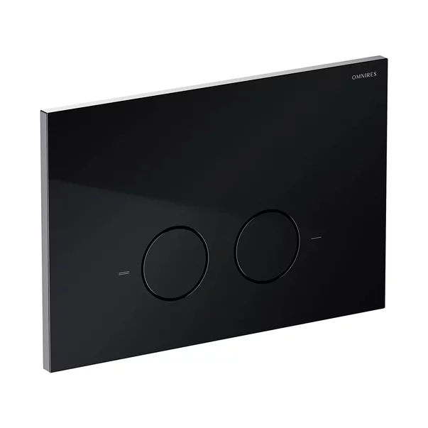 Rezervor incastrat Omnires StrongFrame ECO pentru vas WC suspendat si clapeta de actionare Steel-R45 finisaj negru semimat [2]