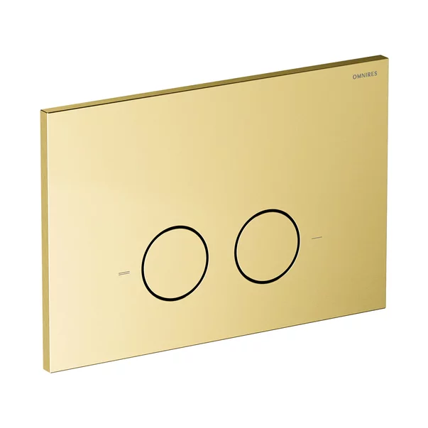 Rezervor incastrat Omnires StrongFrame ECO pentru vas WC suspendat si clapeta de actionare Steel-R45 finisaj alama periata [2]