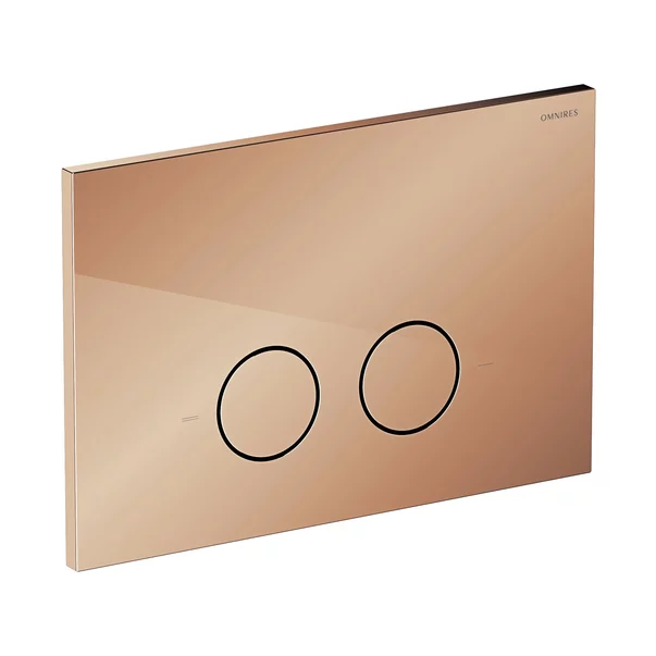 Rezervor incastrat Omnires StrongFrame ECO pentru vas WC suspendat si clapeta de actionare Steel-R45 finisaj cupru lucios [2]