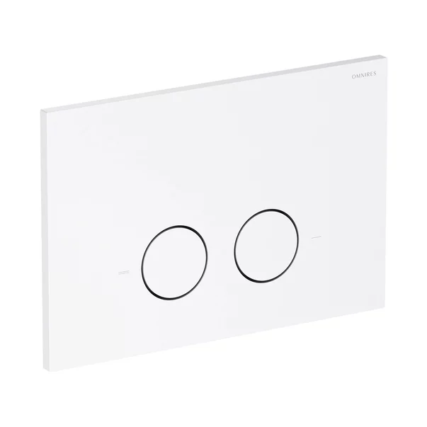 Rezervor incastrat Omnires StrongFrame ECO pentru vas WC suspendat si clapeta de actionare Steel-R45 finisaj alb mat [2]