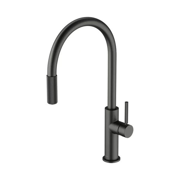 Bucatarie - Baterie bucatarie cu dus extractibil Omnires Switch compatibila cu sistem filtrare apa finisaj grafit periat