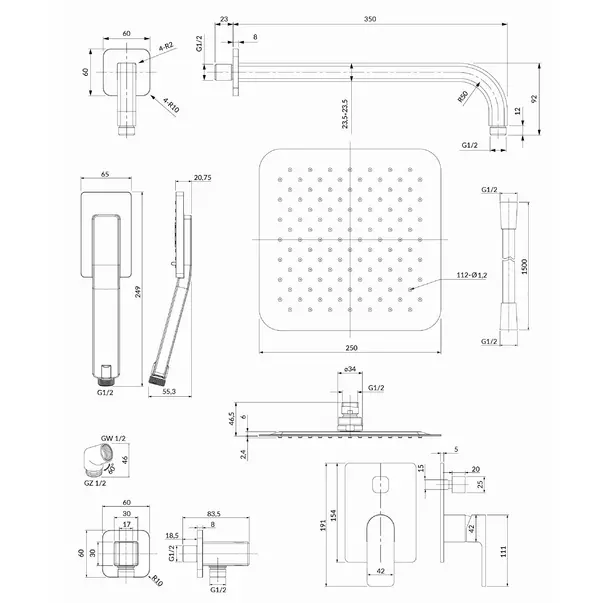 Sistem de dus incastrat Omnires Baretti si para cu 3 functii [2]