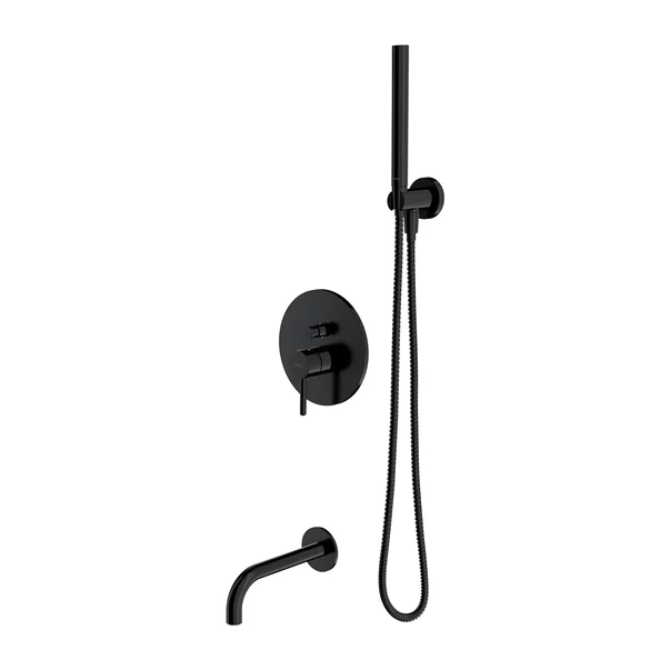 Baterie cada - dus incastrata Omnires Y cu corp ingropat si set de dus negru [1]