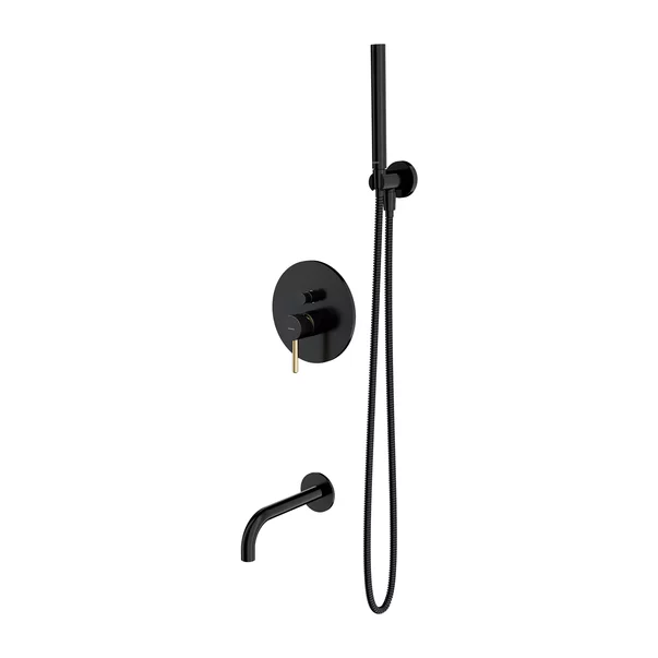 Baterie cada - dus incastrata Omnires Y cu corp ingropat si set de dus negru - auriu [1]