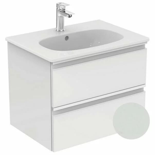  Dulapuri baie - Set dulap suspendat si lavoar Ideal Standard Tesi mdf gri deschis 60 cm