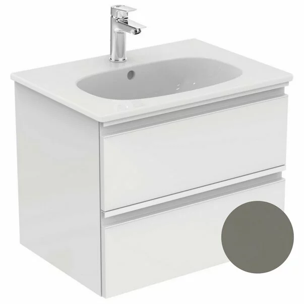  Dulapuri baie - Set dulap suspendat si lavoar Ideal Standard Tesi mdf gri 60 cm