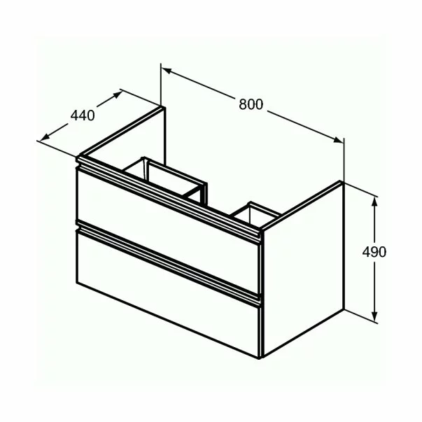 Dulap suspendat pt lavoar Ideal Standard Tesi mdf albastru 80 cm [5]