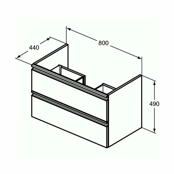 Set dulap suspendat si lavoar Ideal Standard Tesi mdf albastru 80 cm [5]