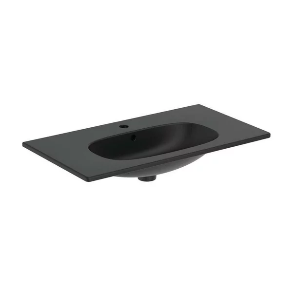 Set dulap suspendat si lavoar Ideal Standard Tesi negru mat 80 cm [4]