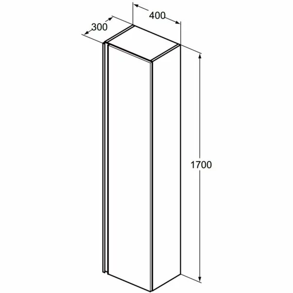 Dulap inalt suspendat Ideal Standard Tesi mdf albastru 170x40 cm [3]