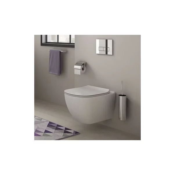 Pachet vas wc suspendat Ideal Standard Tesi, capac softclose si set dus igiena intima auriu cu baterie incastrata Rea Loop [4]