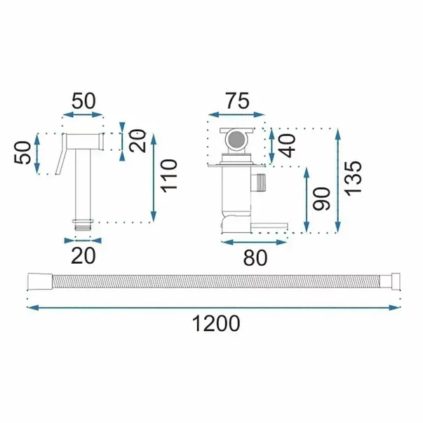 Pachet vas wc suspendat Ideal Standard Tesi, capac softclose si set dus igiena intima auriu cu baterie incastrata Rea Loop [7]