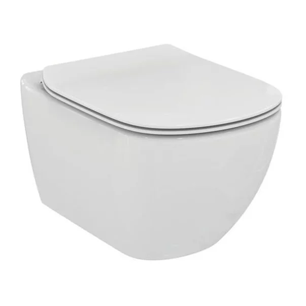 Vase wc suspendate - Set vas wc suspendat Ideal Standard Tesi Aquablade cu capac slim