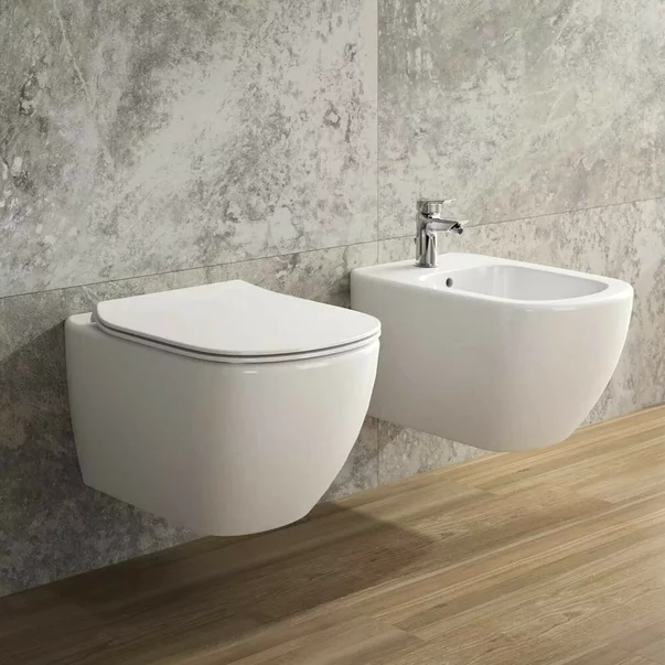 Set vas wc suspendat Ideal Standard Tesi Aquablade cu capac slim [4]
