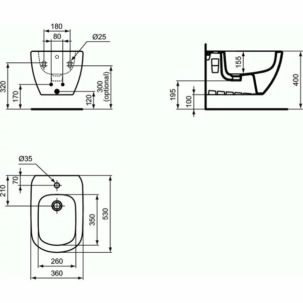 Set vas wc cu capac softclose si bideu suspendat Ideal Standard Tesi AquaBlade [10]