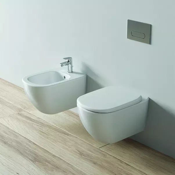 Set vas wc cu capac softclose si bideu suspendat Ideal Standard Tesi AquaBlade [4]