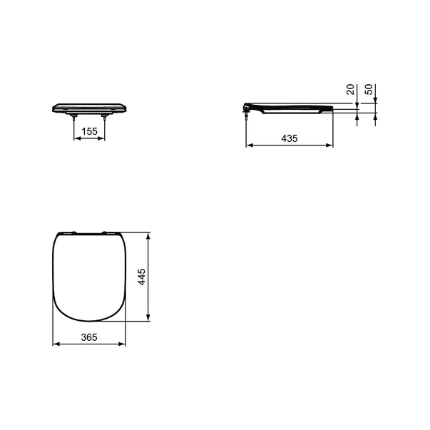 Set vas wc cu capac softclose si bideu suspendat Ideal Standard Tesi Aquablade negru mat Silk Black [8]