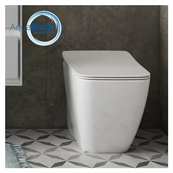 Set vas wc pe pardoseala cu capac slim soft close Ideal Standard Strada II AquaBlade BackToWall [3]