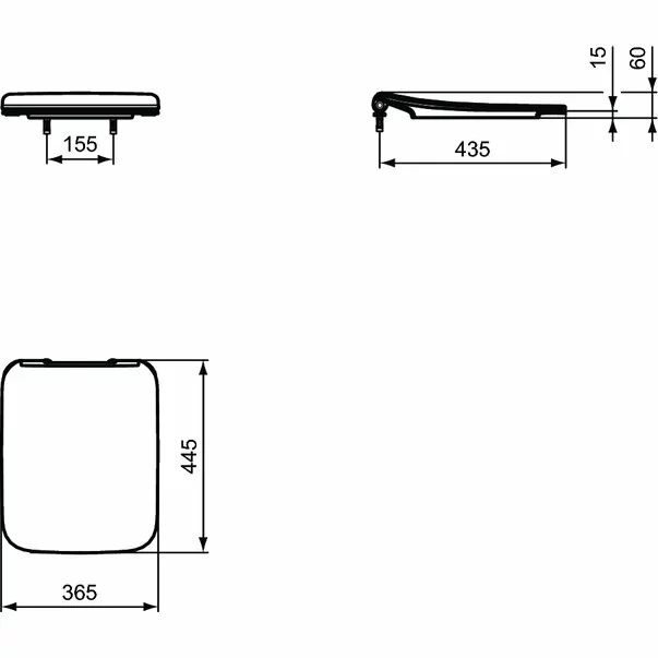 Set vas wc pe pardoseala bideu pe pardoseala si capac slim soft close Ideal Standard Strada II AquaBlade BackToWall [6]